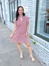 Load image into Gallery viewer, A Ruby Stripe Dress