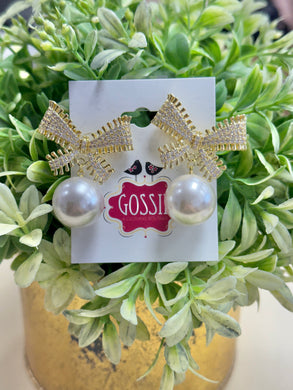 Bow Pearl Drops