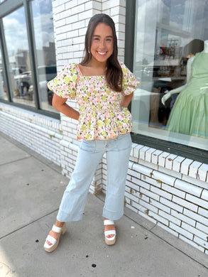 Blushing Bouquet Floral Top