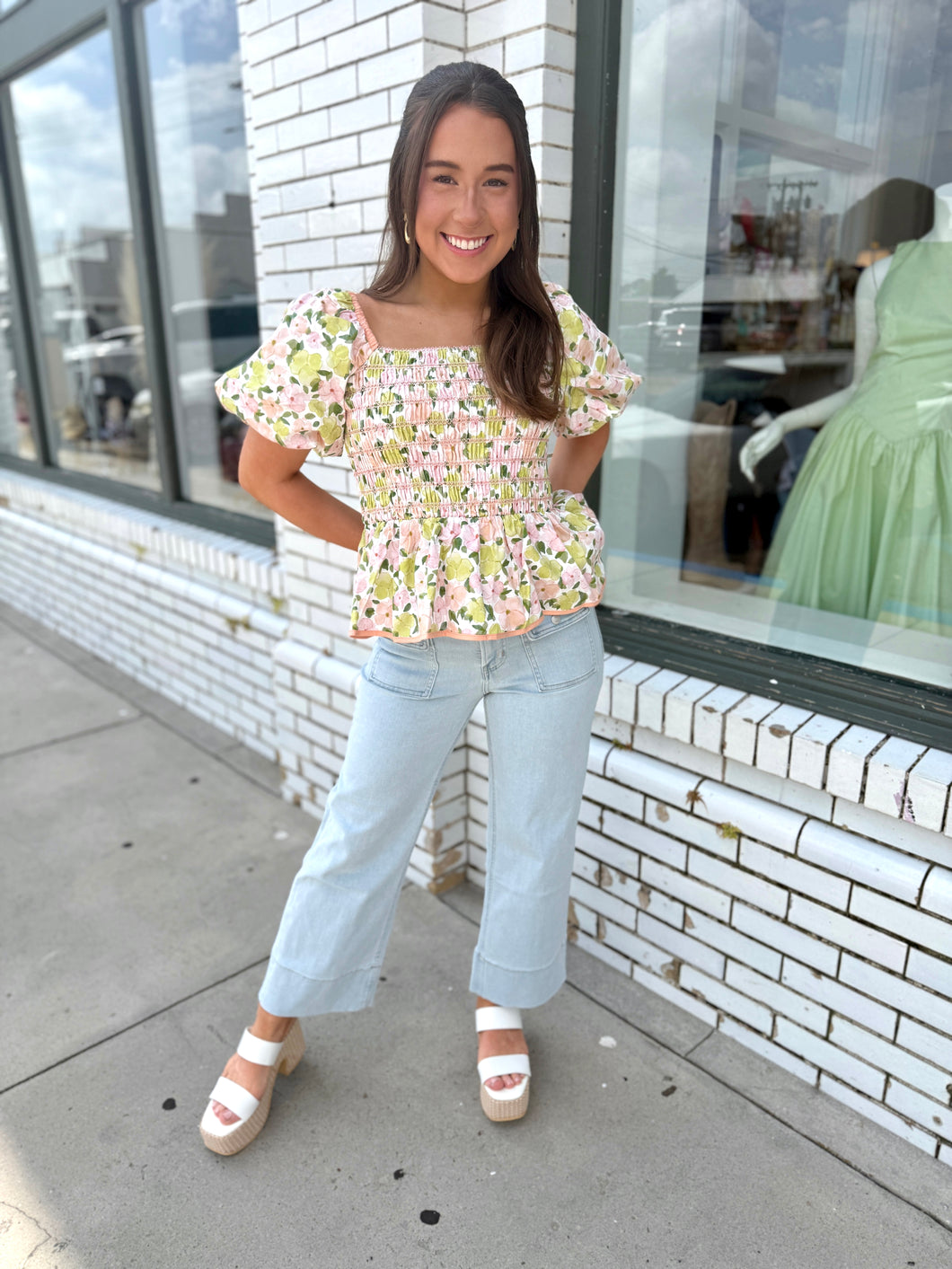 Blushing Bouquet Floral Top