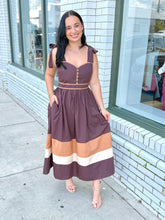 Load image into Gallery viewer, Espresso Dreams Midi Dress
