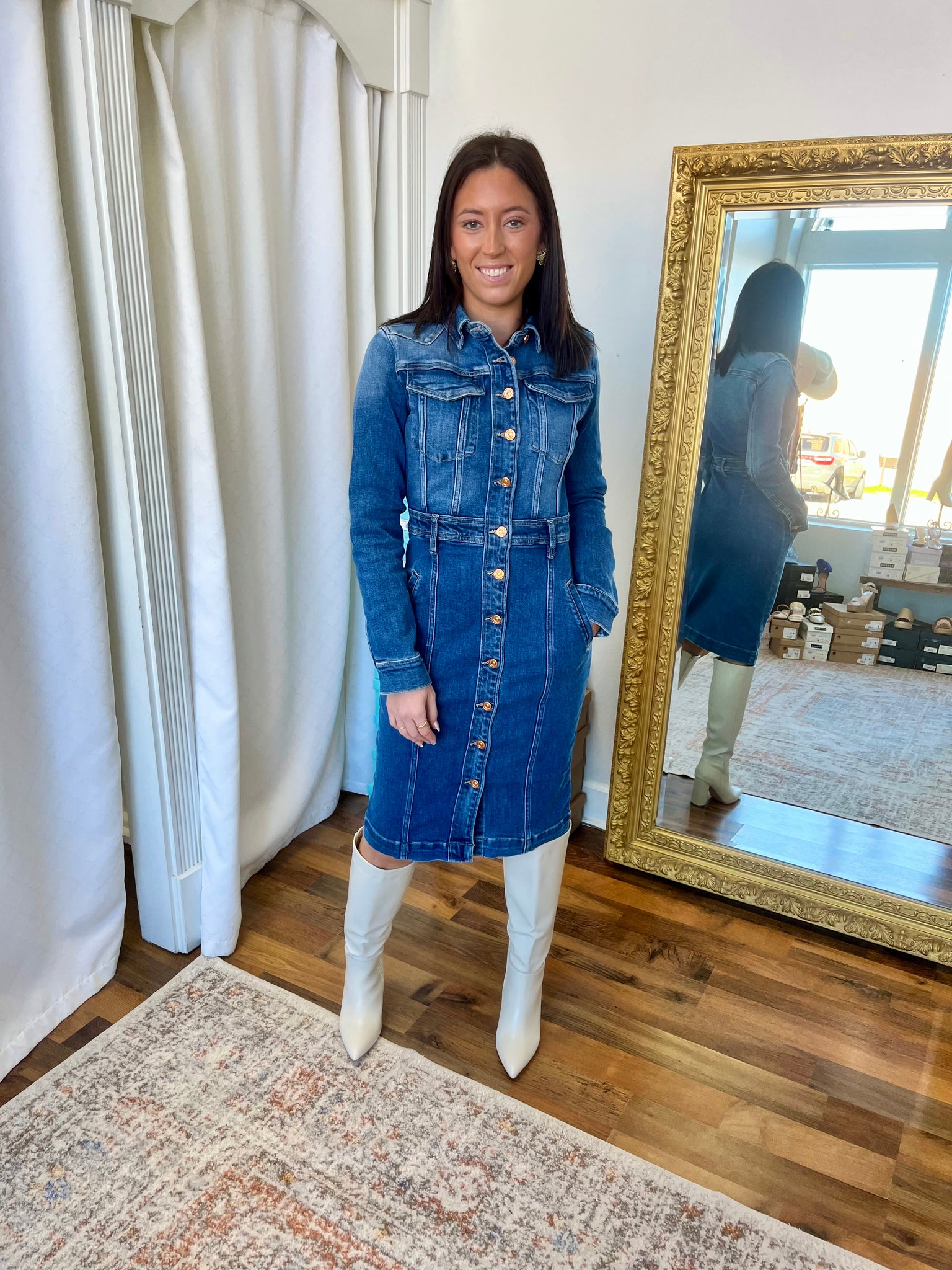 A Love That Never Fades Denim Dress Small A Love That Never Fades Denim Dress Small