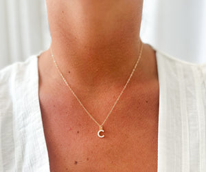 Pearl Initial Necklace