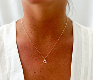 Pearl Initial Necklace