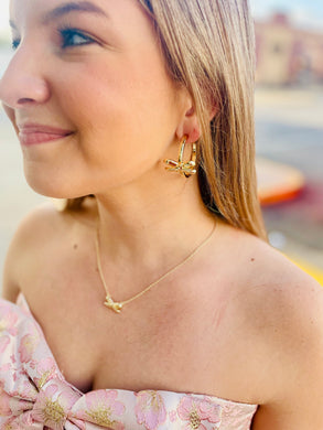 Luxe Bow Tie Hoops