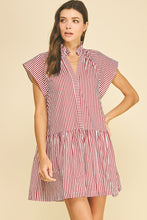 Load image into Gallery viewer, A Ruby Stripe Dress