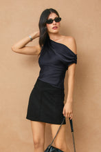 Load image into Gallery viewer, The Silken Charm Top-Navy