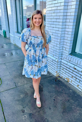 A True Love Floral Mini Dress