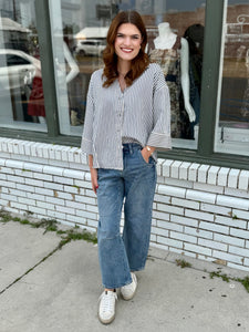September Sky Striped Top