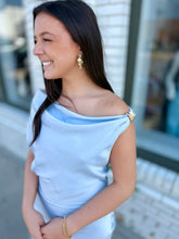 Load image into Gallery viewer, Endless Skies Satin Midi Dress