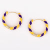 The Paisley Purple/Gold Hoops