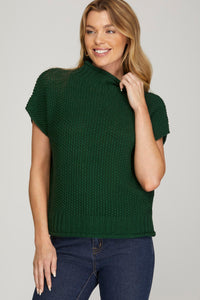 New Romantics Sweater Vest-dark green