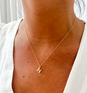 Pearl Initial Necklace