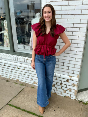 Falling From Grace Peplum Style Top