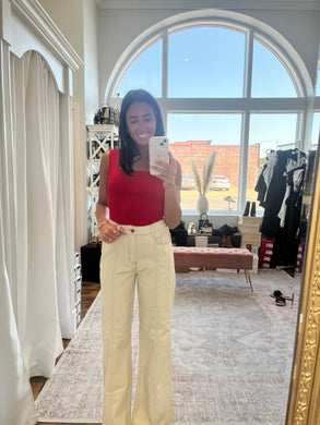 Forever Happy Beige Denim Pants