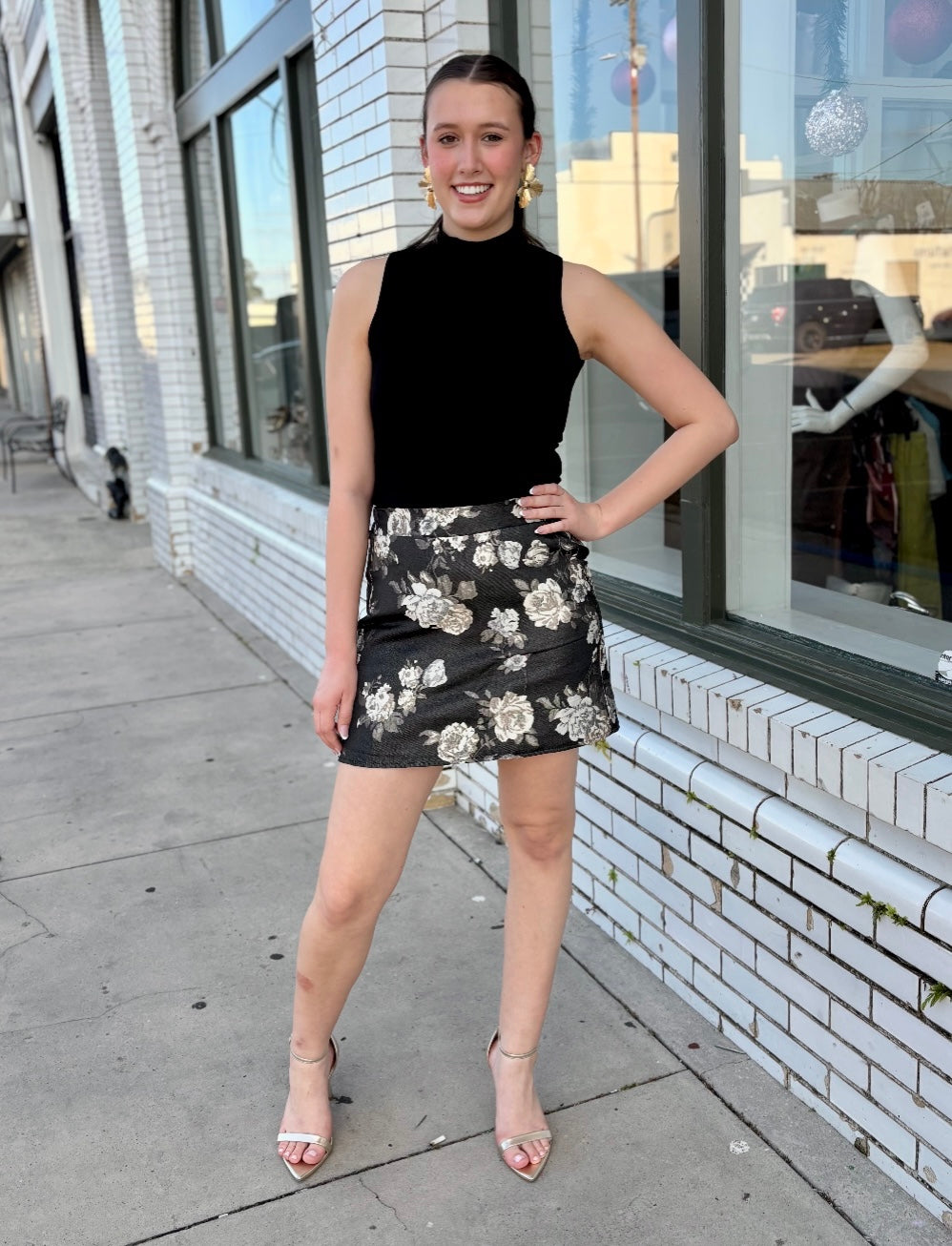 The Twilight Glow Floral Skirt