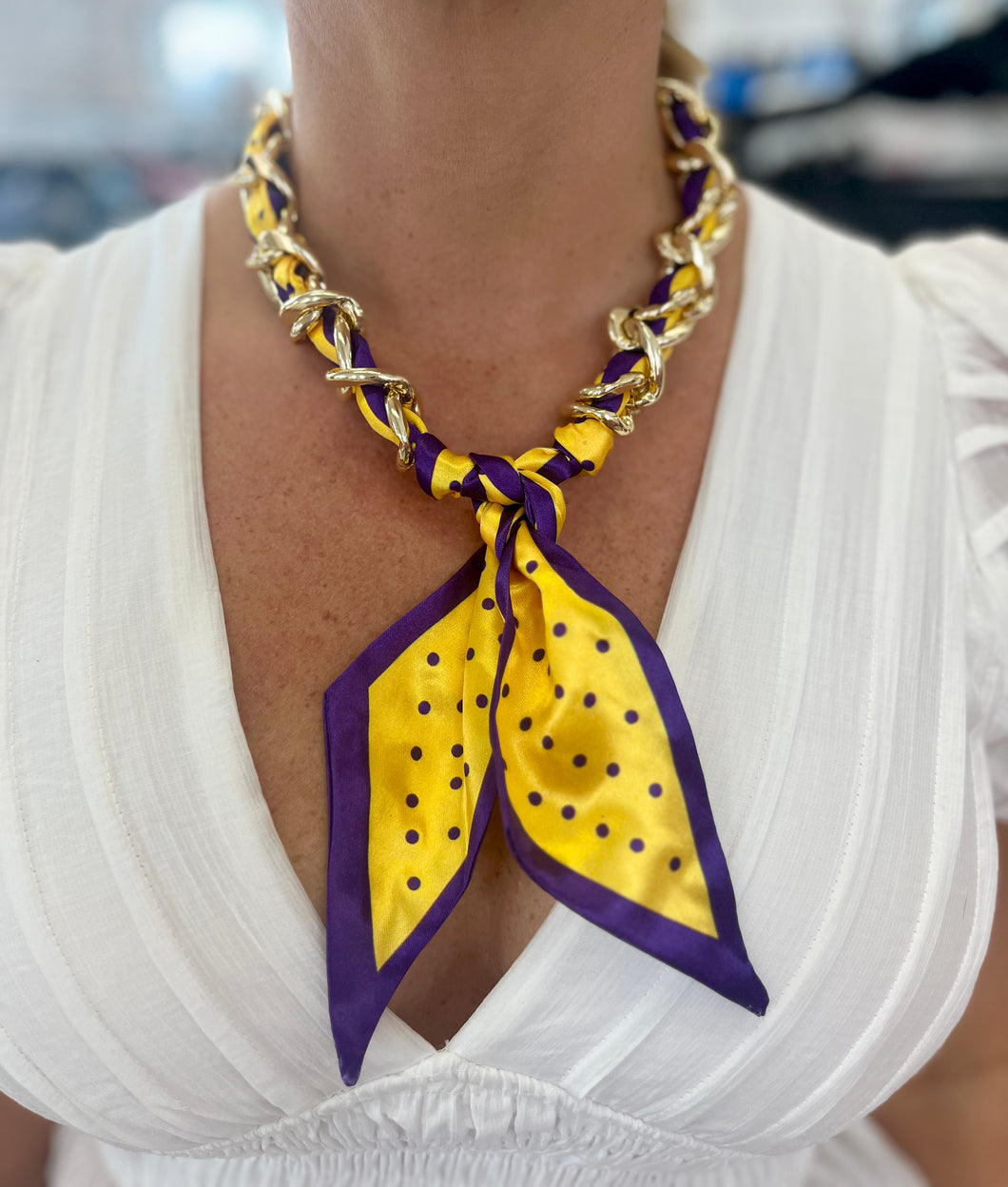Scarf Chain Gameday Necklace