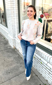 Sweetest Girl in Town Floral Knit Sweater