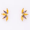 The Jones Earrings-Purple/Gold