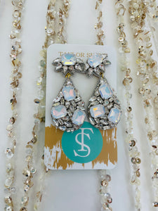 Icy Blue Drop Earrings