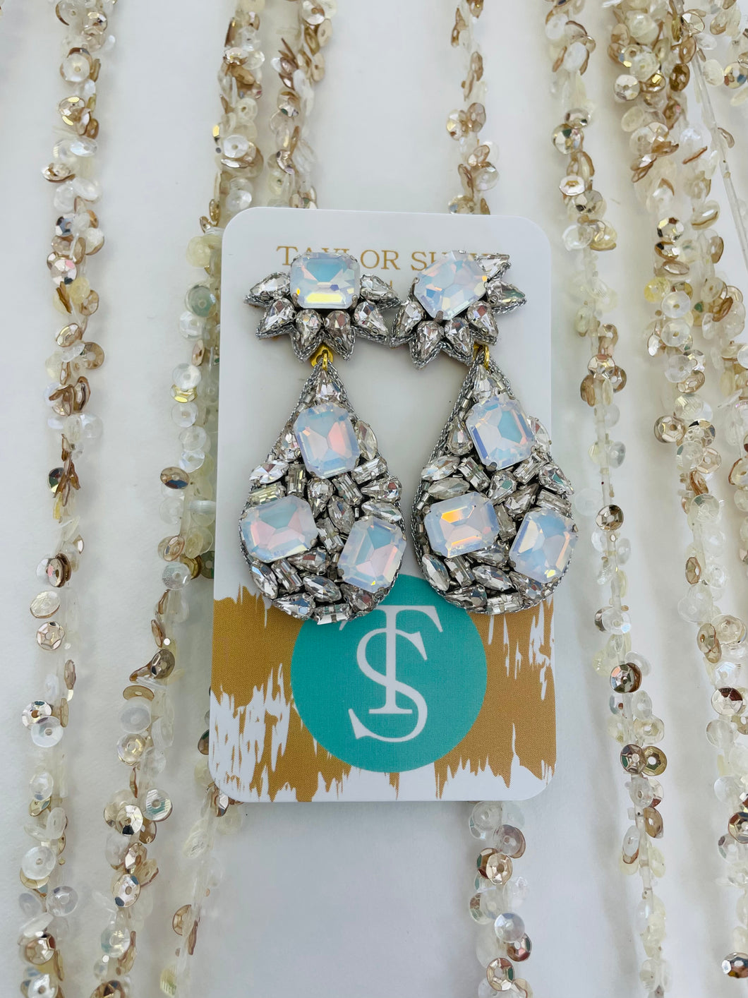 Icy Blue Drop Earrings