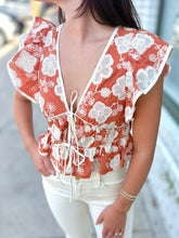 Load image into Gallery viewer, The Terracotta Flower Top