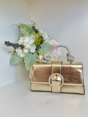 Brielle Buckle Metallic Crossbody