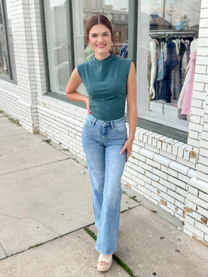 The Forever Fit Cropped Top-Teal