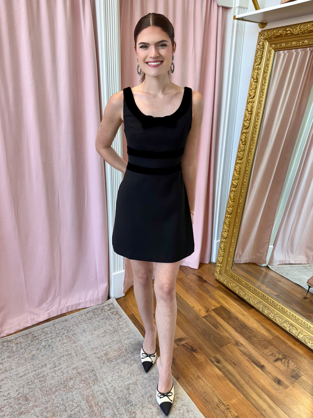 Tied With Velvet Dress