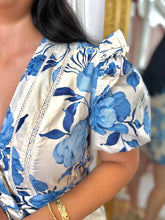 Load image into Gallery viewer, Blue Tide Blossom Romper