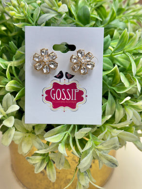 Pearl Flower Stud