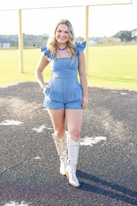 The Indigo Icon Denim Romper