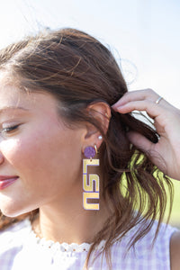 LSU Gold Mirror Drops-Purple