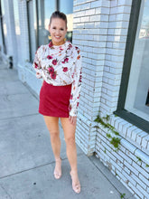 Load image into Gallery viewer, The Bloom &amp; Breeze Floral Mock Neck Blouse