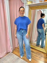 Load image into Gallery viewer, Keep Me Knit Sleeveless Top-Blue