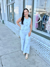 Load image into Gallery viewer, Coastal Blooms Eyelet Top