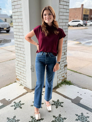 The Russet Glow Knit Sweater-Maroon