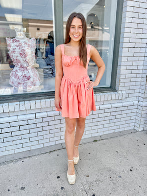 Coral Crush Mini Dress