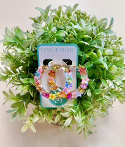 Lily Flower Hoops-Rainbow