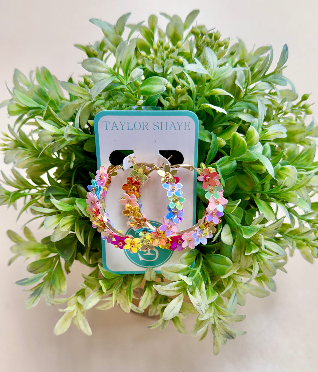Lily Flower Hoops-Rainbow