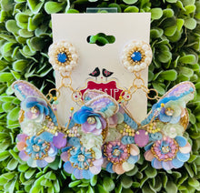 Load image into Gallery viewer, Whimsical Butterfly Earrings