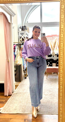 GEAUX Sequin Sweater Top