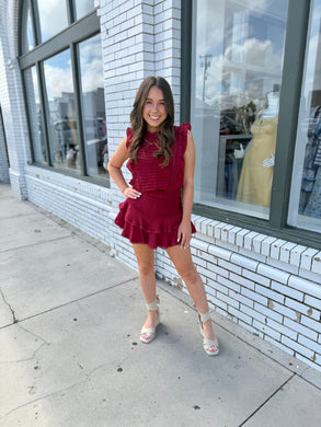 The Best Adventure Romper-Wine