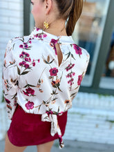Load image into Gallery viewer, The Bloom &amp; Breeze Floral Mock Neck Blouse
