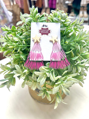 Merry & Bright Christmas Tree Earrings