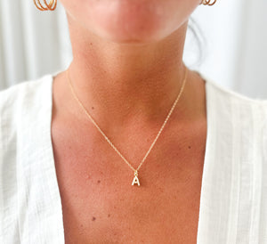 Pearl Initial Necklace