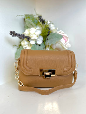 Detailed Snap Crossbody-Tan