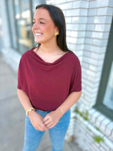 Load image into Gallery viewer, The Wine &amp; Dine Top-Maroon