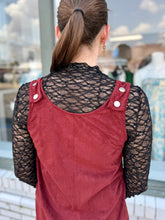 Load image into Gallery viewer, Cranberry Kiss Suede Mini Dress