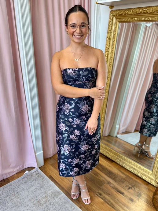 The Twilight Jacquard Midi Dress